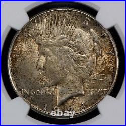 1928-s $1 Silver Peace Dollar, Luster! Attractive Toning Ngc Ms 63 Lot#t587