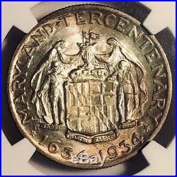 1934 Maryland Commemorative Silver Half Dollar NGC MS-64 Mint State 64 Toned