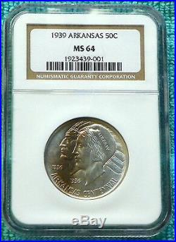 1939-P MS-64 Arkansas Centennial Classic Commemorative Silver Half 2,104 Minted
