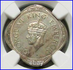 1946 B India 2 Annas Ngc Proof 62 King George VI Coin Restrike Bombay Mint