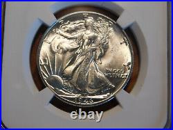 1946-D Walking Liberty Half Dollar NGC MS 64