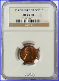 1955 / 1955 Double Die Lincoln Cent Error Ngc Mint State 65 Rb