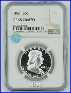 1961 NGC PF68 CAMEO Franklin Half