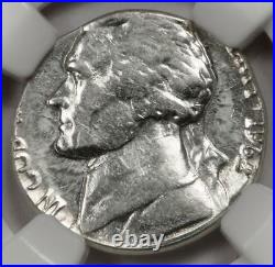 1962 D NGC AU58 Jefferson Nickel Struck On Silver Dime Planchet Mint Error Rare