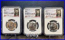 1965-67 Special Mint Set MS 67 40% Silver Three Coin Set