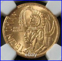 1965 GOLD GUATEMALA 1/4 oz TECUN UMAN NGC MINT STATE 67