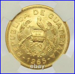 1965 Gold Guatemala Tecun Uman 1/4 Oz Commemorative Ngc Mint State 64