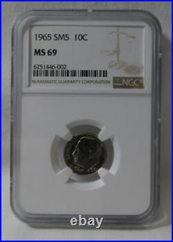 1965 SMS Roosevelt Dime NGC MS69