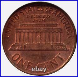 1969 S Lincoln Cent, Obv. Struck Thru, Late Capped Die, NGC Mint Error MS 64 RB