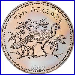 1976-fm (u) Toned Belize Copper-nickle $10 Ngc Ms68 Dpl, Mint 759