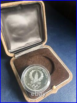 1977 PLATINUM RUSSIA 150 RUBLES OLYMPICS EMBLEM COIN NGC MINT STATE 70 In Box