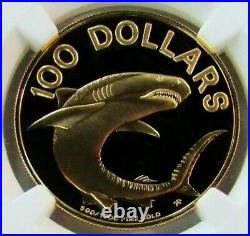 1981 Gold Solomons 675 Minted $100 Shark Ngc Perfect Proof 70 Ultra Cameo