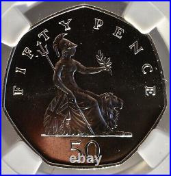 1985 50p MS68 NGC Britannia Great Britain UK Royal Mint Top Population