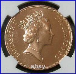 1985 Gold Great Britain 5 Pounds Ngc Mint State 69