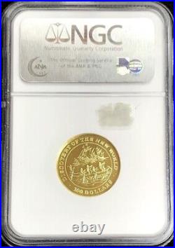 1991 Gold Bahamas 500 Minted $100 Discovery Of New World Coin Ngc Mint State 66