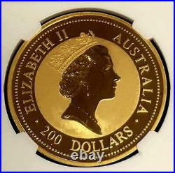 1994 Gold Australia $200 Red Kangaroo 2 Oz Coin Ngc Mint State 69