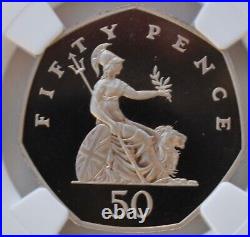 1995 50p Britannia Proof. NGC PF70 Royal Mint Great Britain