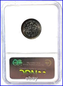1996-P BROADSTRUCK DIME NGC Mint Error MS66 Roosevelt 10c Coin