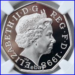 1998 50p Britannia Proof NGC PF70 Great Britain Royal Mint Top Pop Finest Known