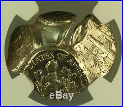 1998-P Mint Error STRUCK FOUR TIMES OFF CENTER Roosevelt Dime 10c Coin NGC MS-65