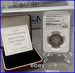 1998 Silver Proof £2 coin NGC Graded PF70 Ultra Cameo Celtic Design Royal Mint