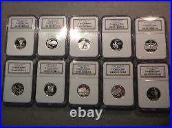 1999-2008 SILVER PF-69 Ultra Cameo Quarter Set. 3-NGC CasesGreat Coins