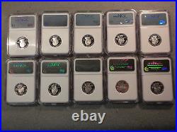 1999-2008 SILVER PF-69 Ultra Cameo Quarter Set. 3-NGC CasesGreat Coins