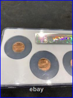 1999 Lincoln Penny Mint Error Type Set NGC