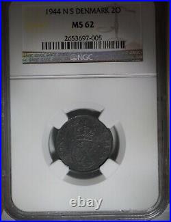 2 øre 1944 NGC MS62