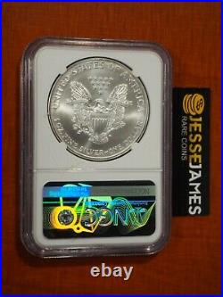2000 $1 American Silver Eagle Ngc Mint Error Ms69 Minor Obverse Struck Thru