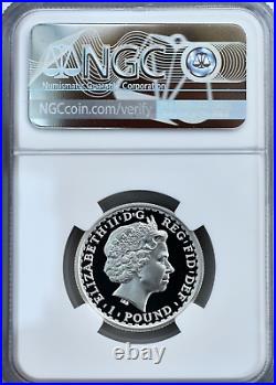 2001 Britannia & Lion Silver Proof £1 NGC PF70 1/2oz Royal Mint