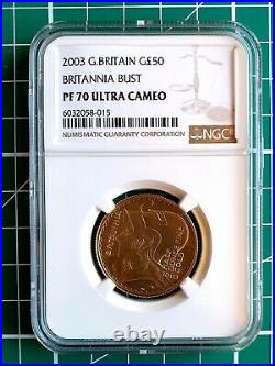 2003 Gold Proof Half Ounce Britannia Royal Mint UK NGC graded Ultra Cameo