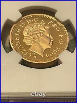 2004 Proof Gold One Pound Coin £1 Authenticated Graded NGC PF 69 4th Rail Bridge