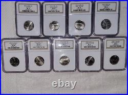 2005 2006 Mixed Lot of 9 SMS US Statehood Quarters P+D NGC MS 66-69 with Case