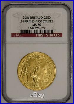 2006 $50 AMERICAN GOLD BUFFALO 1st STRIKE NGC MS 70 LOT#E073
