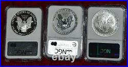 2006 US Mint Silver American Eagle 20th Anniversary Set All NGC Graded 70s