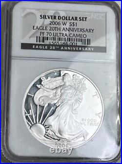 2006 W Proof Silver Eagle NGC PF70 Ultra Cameo From 20TH Anniversary