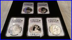 2008 Canada Hologram Coins, 5 Silver $25 NGC PR-69 Set, Olympic Royal Mint