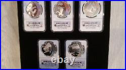 2008 Canada Hologram Coins, 5 Silver $25 NGC PR-69 Set, Olympic Royal Mint