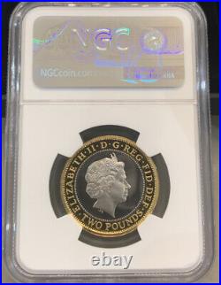2008 NGC Graded PF68 OLYMPIC HANDOVER Silver Proof £2 Coin Royal Mint