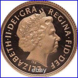 2008 Royal Mint Full Gold Proof Sovereign Elizabeth II NGC PF69 Ultra Cameo