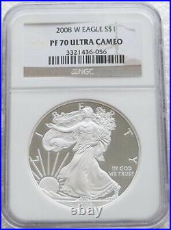 2008-W United States Liberty Eagle $1 One Dollar Silver Proof 1oz Coin NGC PF70