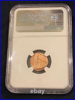 2009 NGC MS 64 Huge Mint Error Struck Off Centre On Foreign Blank 1p Penny Coin
