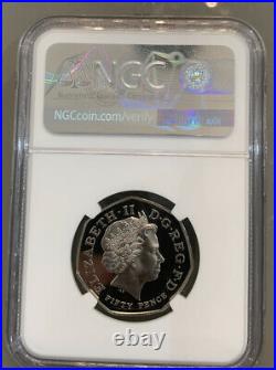 2009 PROOF KEW GARDENS 50P NGC PF70 ULTRA CAMEO HIGHEST GRADE POSSIBLE Only 37