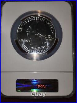 2010 5oz Silver 25 Cent ATB Yosemite National Park Early Release NGC MS 69
