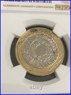 2011 £2 Two Pounds Coin PARTIAL COLLAR MINT ERROR AU 55 NGC Royal Mint Error