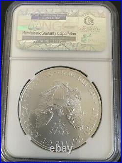 2012 Silver Eagle Minted At The San Francisco Mint Graded By The Ngc As A Ms
