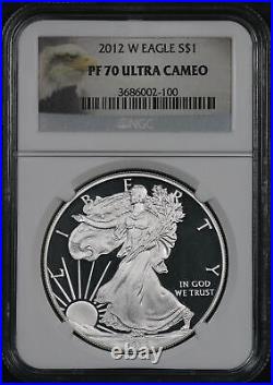 2012-W American Silver Eagle NGC PF-70 Ultra Cameo Eagle Label