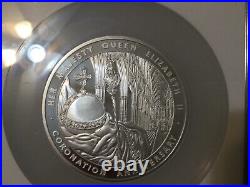 2013 £10 Silver 5 oz Royal Mint UK Queens Coronation ultra cameo 1st 500