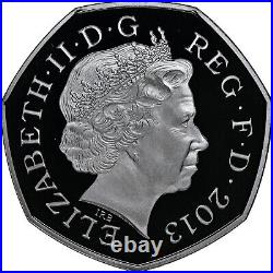 2013 Shield Arms 50p Proof PF70 NGC Fifty Britain Royal Mint